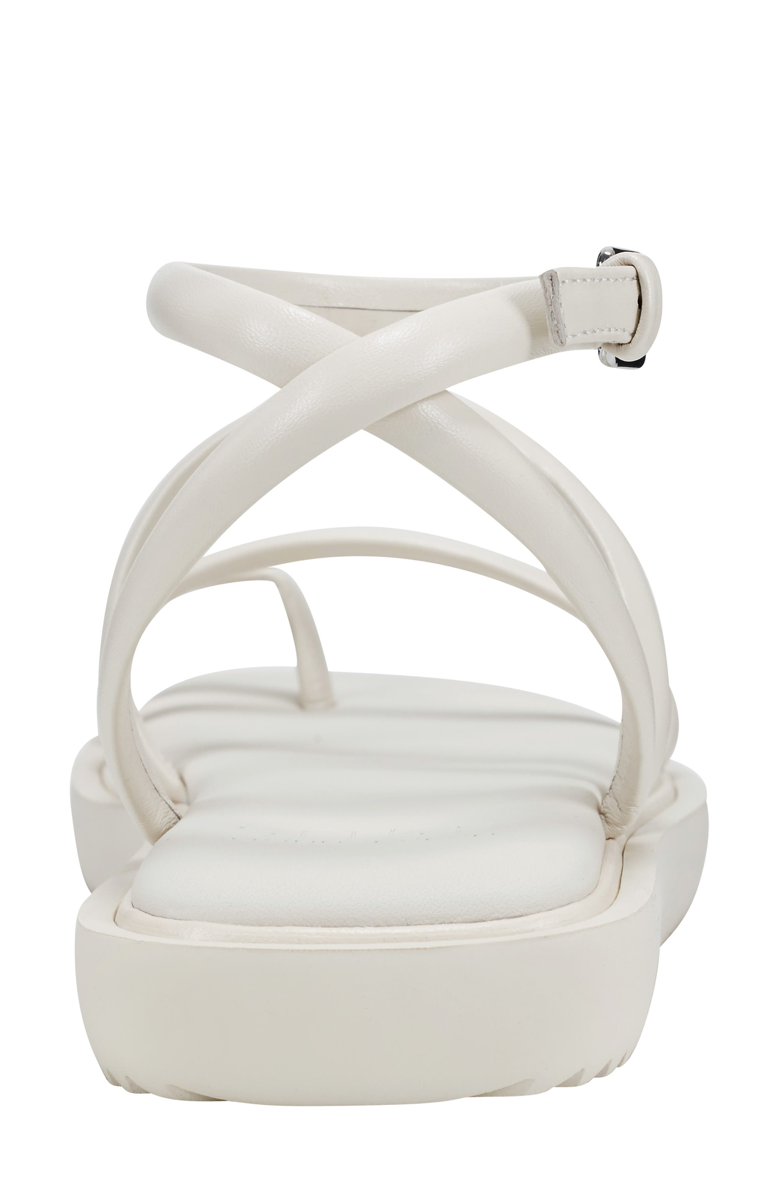 PURE Donna Karan Allie Strappy Sandal, Alternate, color, Off White