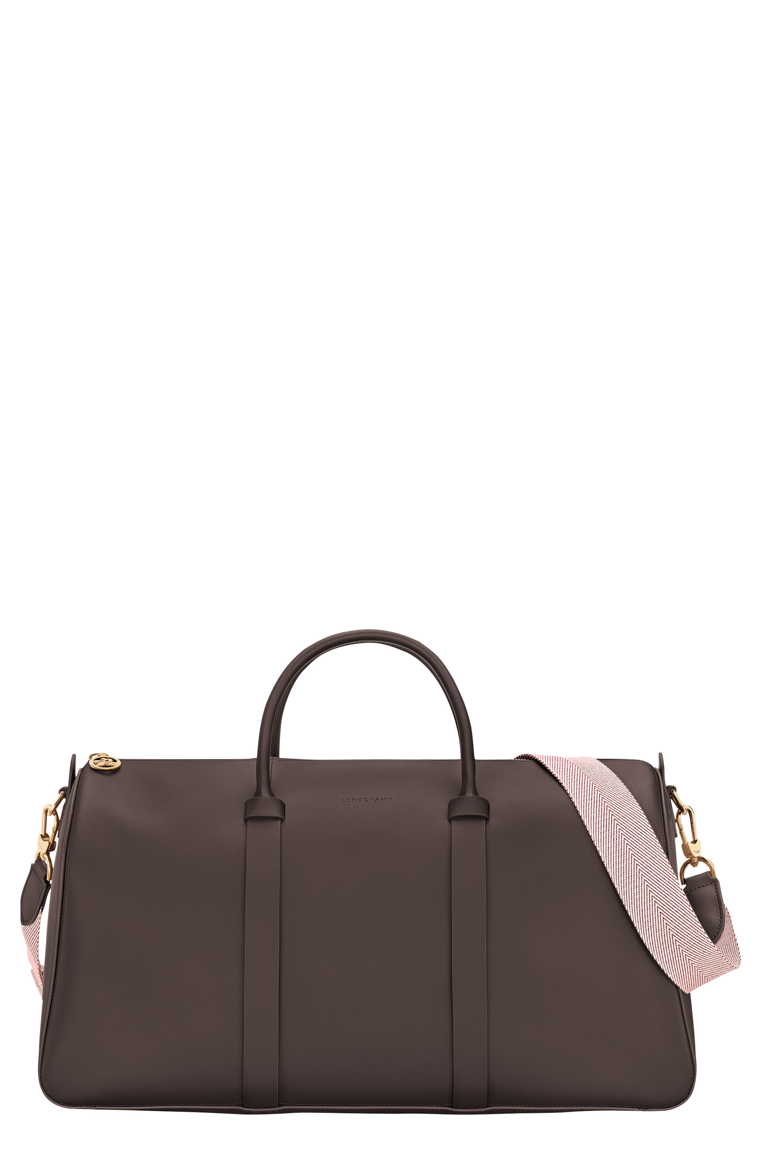 Longchamp Daylong Chevron XL Travel Messenger Bag, Main, color, Mocha