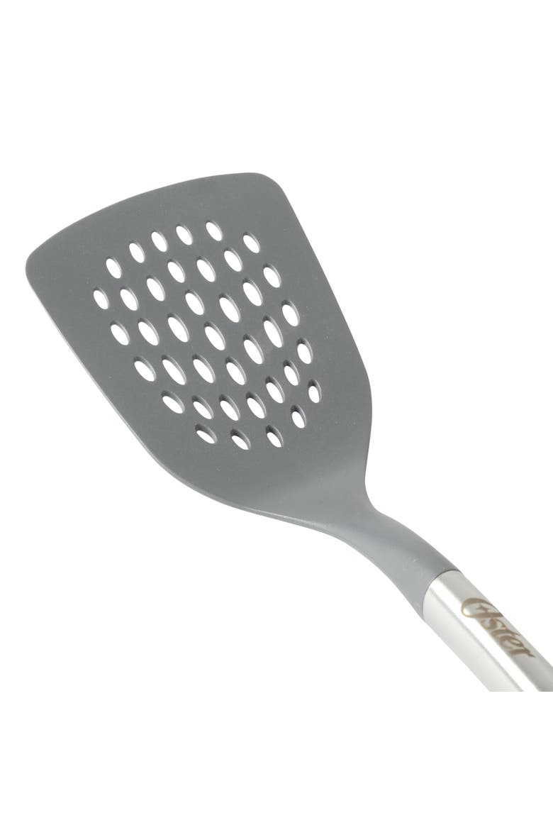 13 Inch Nylon Slotted Turner Stainless Steel Handle, Alternate, color, Silver