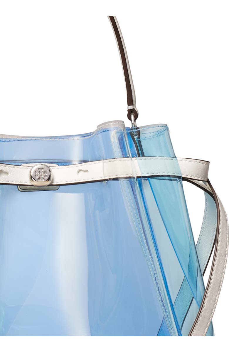 Tory Burch Romy Colorblock Clear Bucket Bag, Alternate, color,