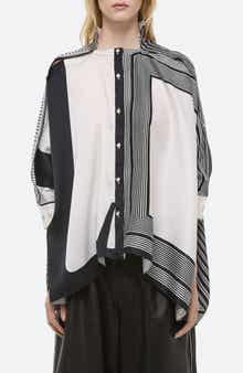 Scarf Button-Up Shirt