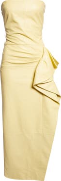Proenza Schouler Alonna Strapless Leather Gown