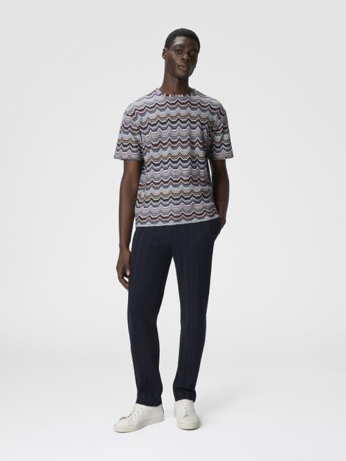 Missoni Mens Multicolor Regular-fit Graphic-pattern Cotton-knit T-shirt In Multi