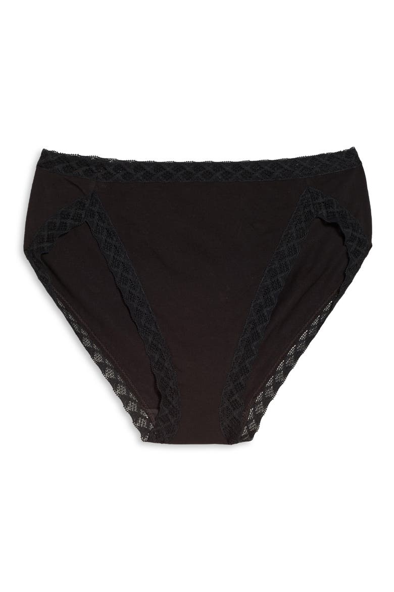 Bliss Cotton French Cut Briefs, Alternate, color, COAL
