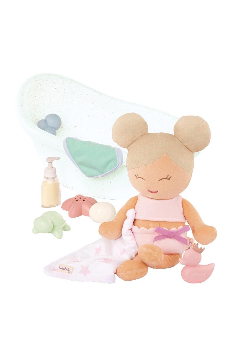 Battat 14" Plush Water Play Baby Doll & Bathtub Set - Caucasian, Alternate, color,