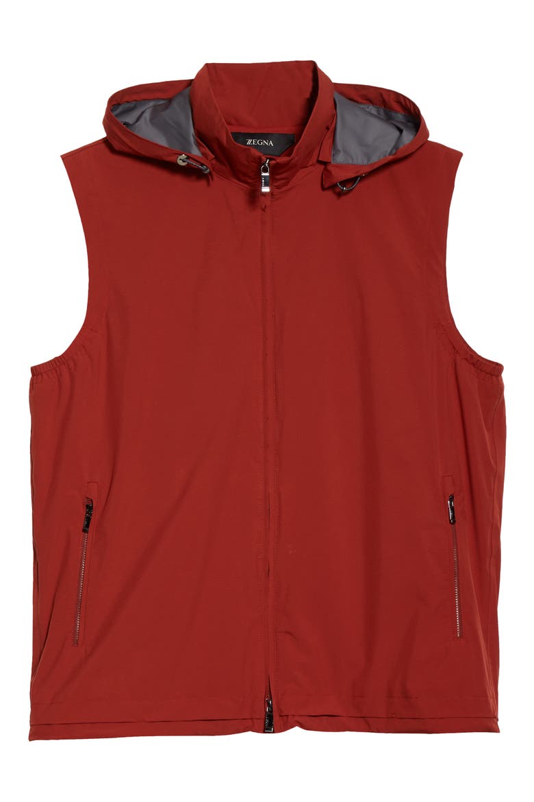 Feather Weight Hooded Vest, Main, color, ORANGE