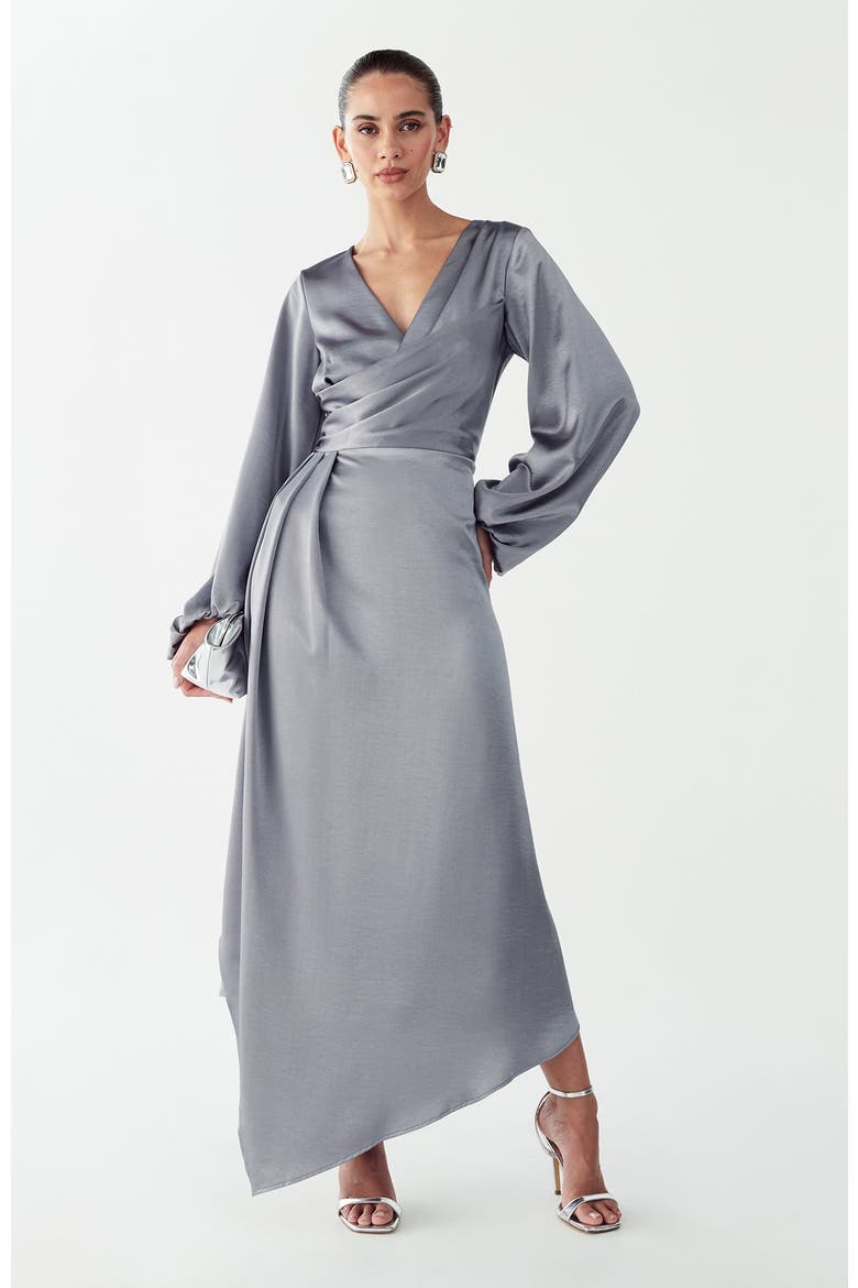 Philipa Midi Dress, Alternate, color, Slate Blue