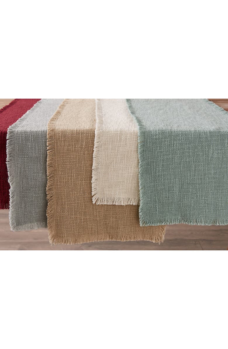 Design Imports Chino Basket Fringe Table Runner, Alternate, color, Natural