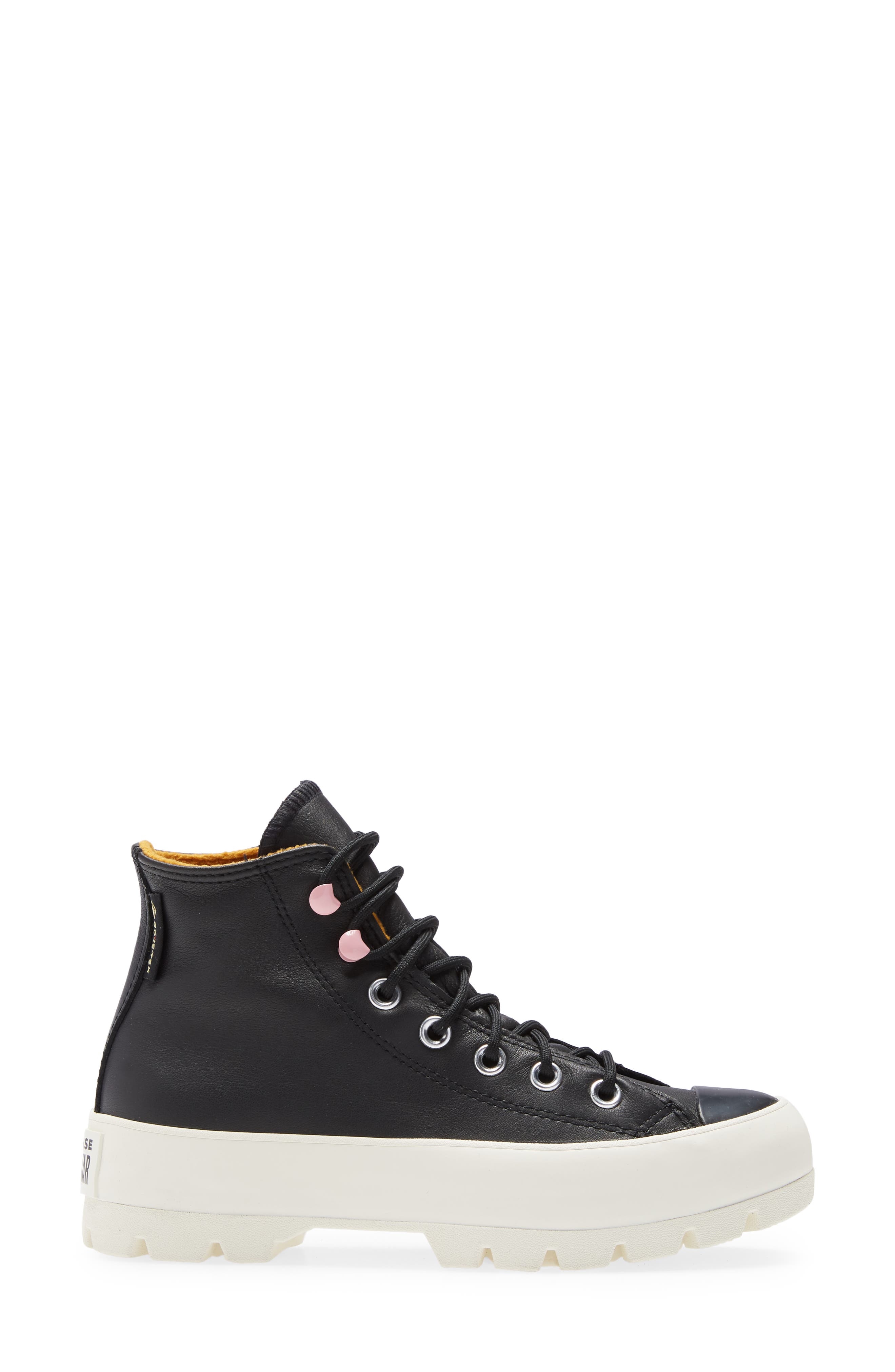 Chuck Taylor® All Star® Gore-Tex® Waterproof Lugged High Top Sneaker, Alternate, color, BLACK/ SAFFRON YELLOW/ EGRET