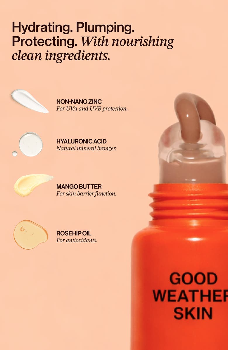 Good Weather Skin Daily Lip Sun Gloss, Alternate, color, Iced Coffee