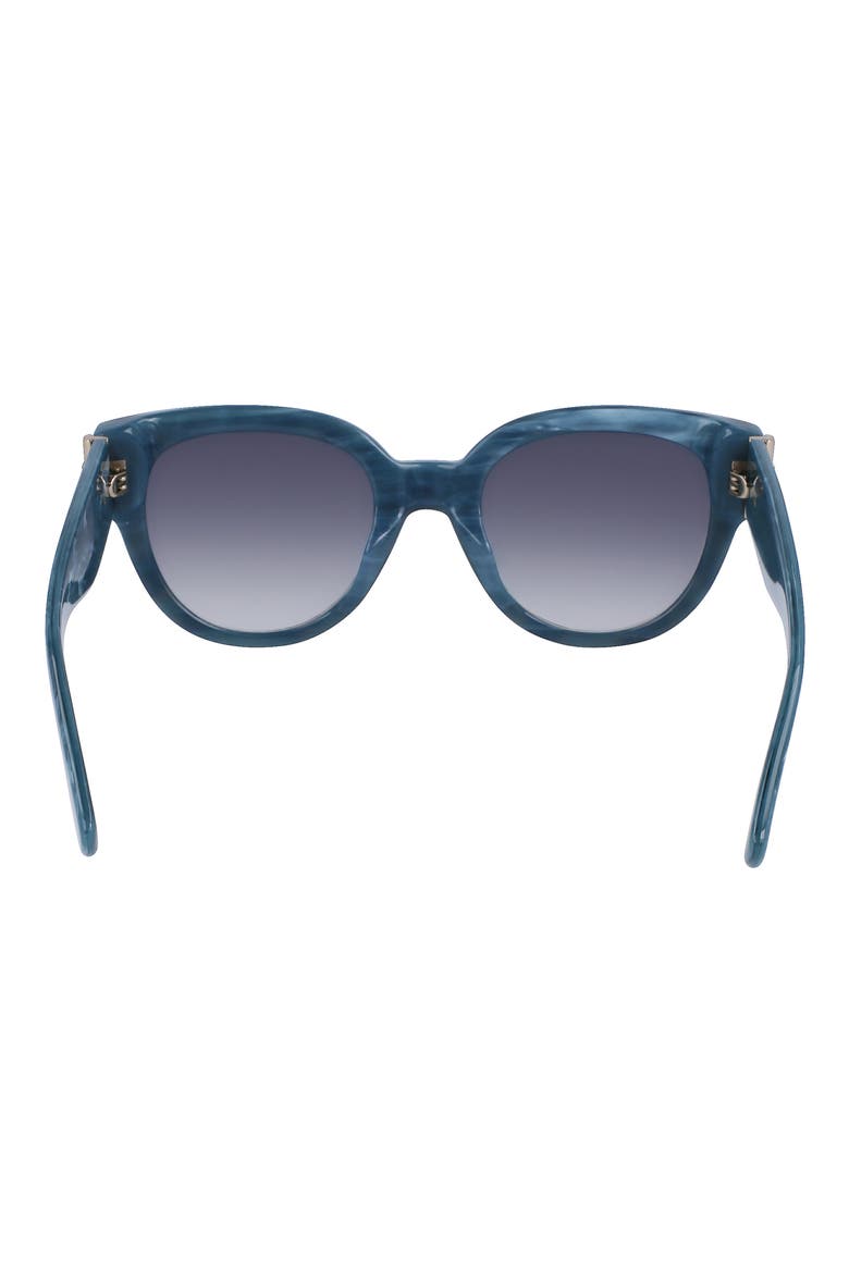 52mm Gradient Tea Cup Sunglasses, Alternate, color, AQUA HAVANA