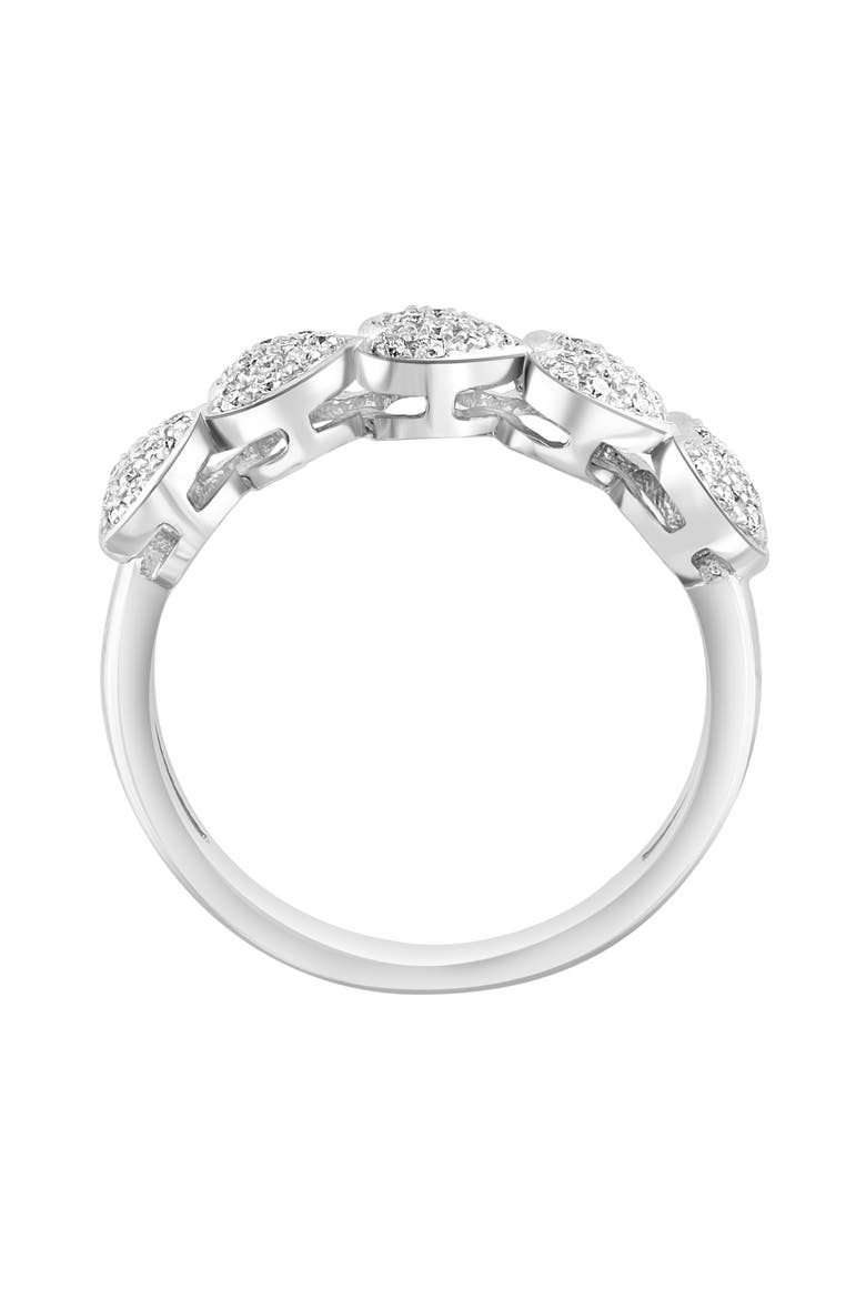 Sterling Silver Pavé Diamond Heart Ring - 0.25ct., Alternate, color, SILVER