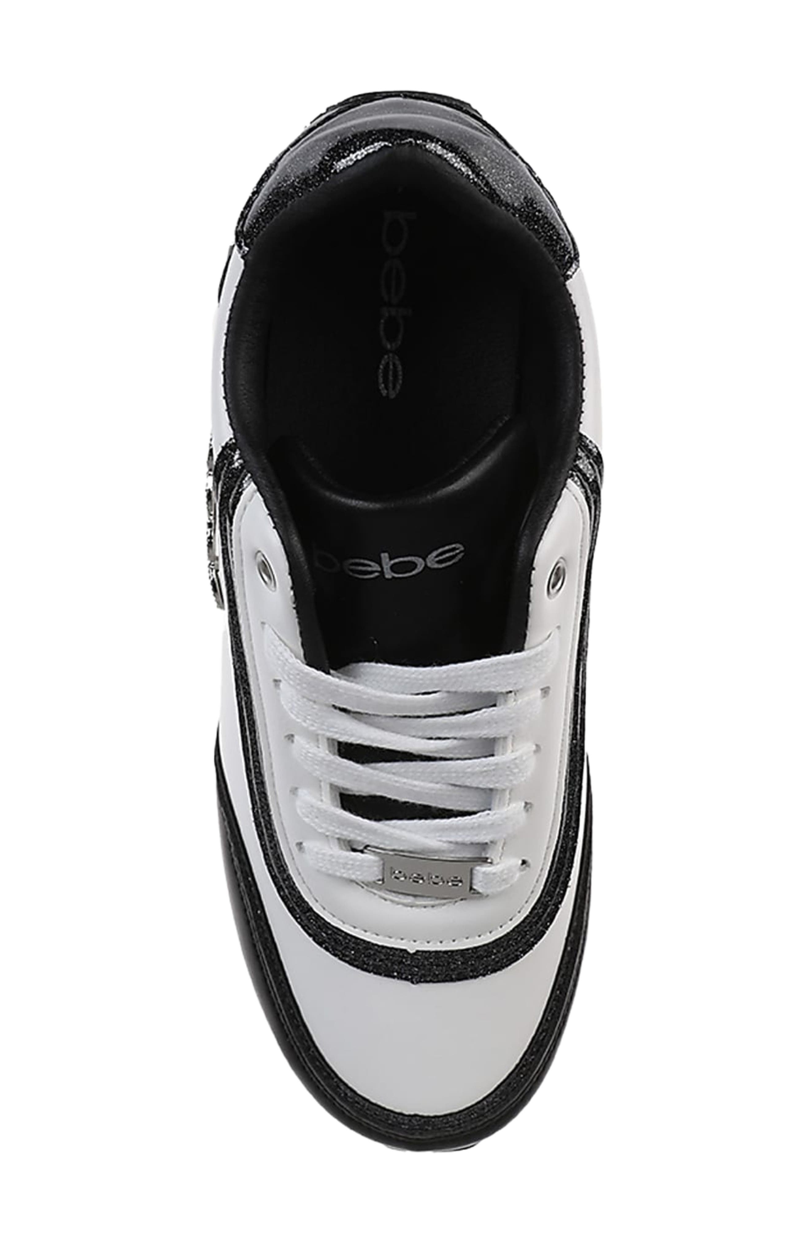 bebe Mixed Media Jogger Sneaker, Alternate, color, 