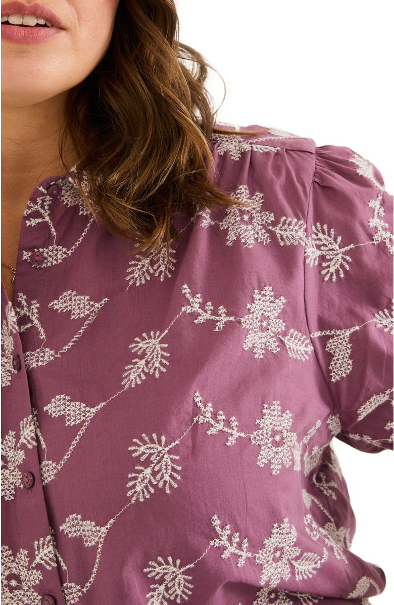 FatFace Plus Size Kat Embroidered Shirt, Alternate, color, 