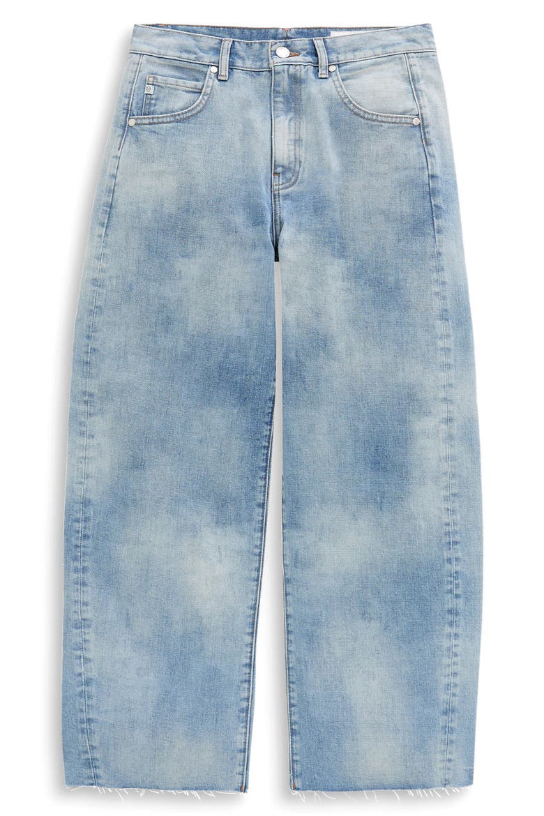 Hattie Raw Hem High Waist Crop Barrel Leg Jeans, Alternate, color, PLAYA