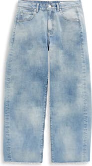AG Hattie Raw Hem High Waist Crop Barrel Leg Jeans