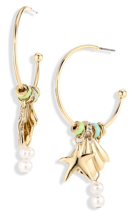 Sealife Charm Hoop Earrings