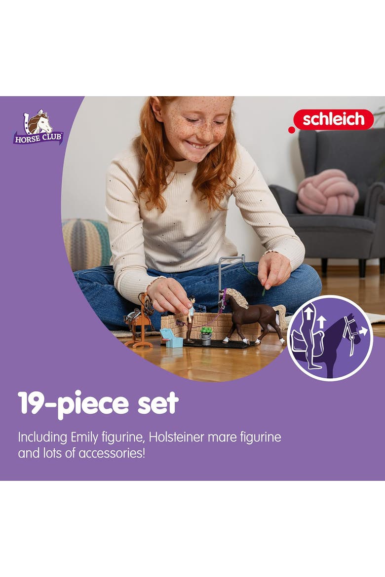 Horse Club Washing Area with Emily and Luna, 19 Piece Playset, Kids, Alternate, color, Multicolored