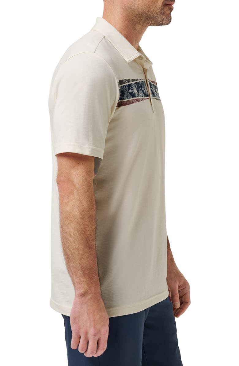 TravisMathew Postcard Market Stripe Polo, Alternate, color, Birch