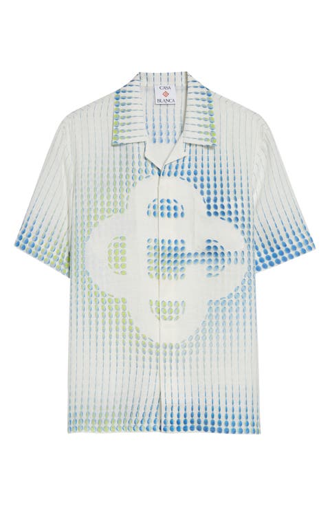Dots Linen Camp Shirt