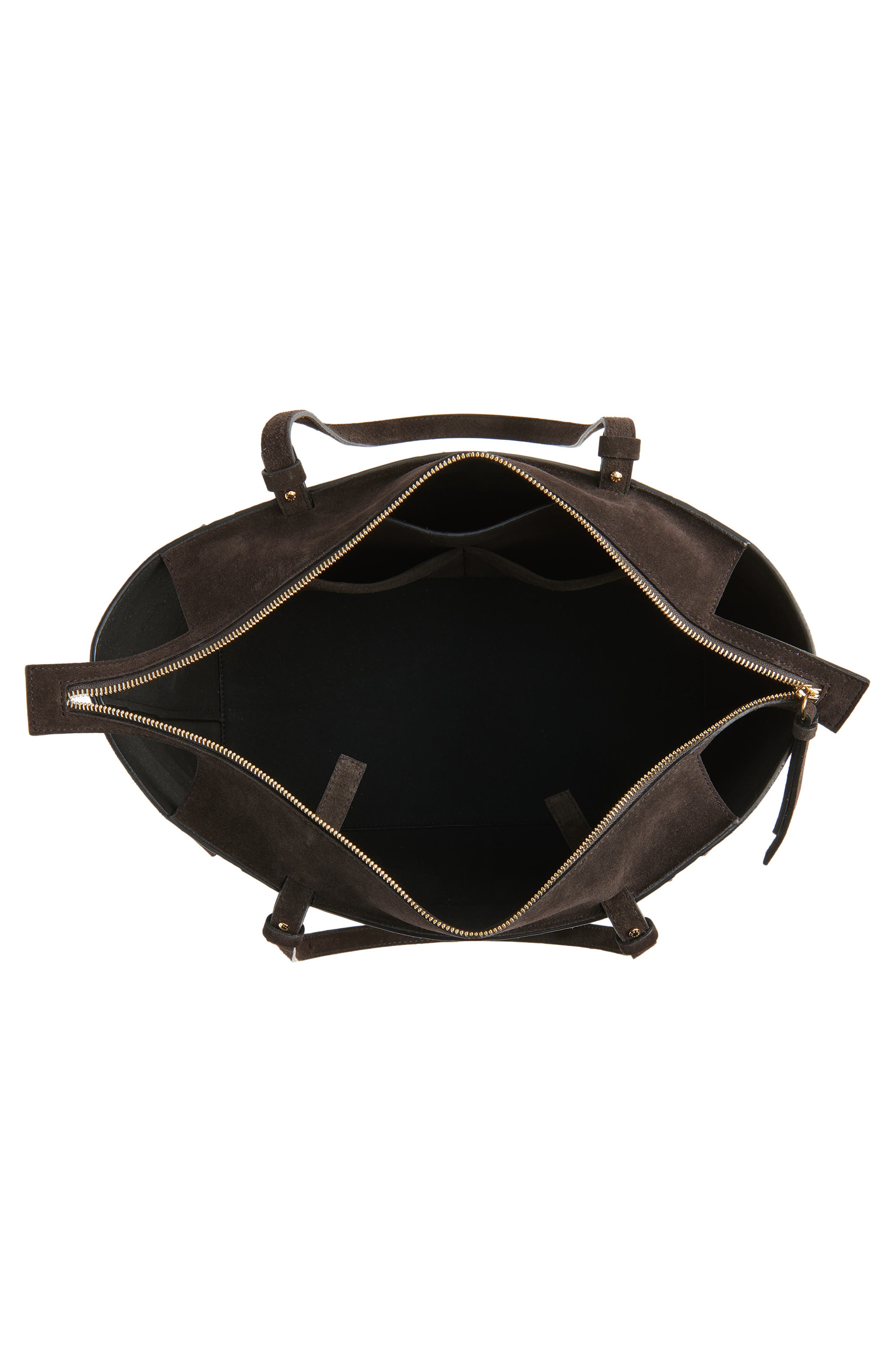 DeMellier The Florence Woven Leather Tote, Alternate, color, Dark Chocolate