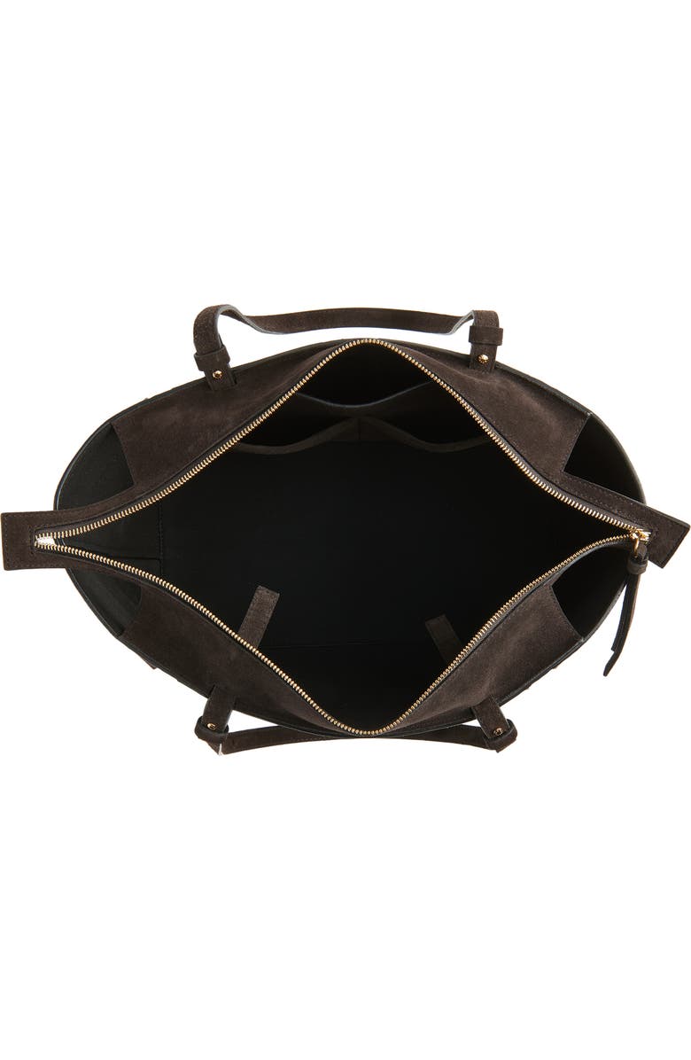 DeMellier The Florence Woven Leather Tote, Alternate, color, Dark Chocolate