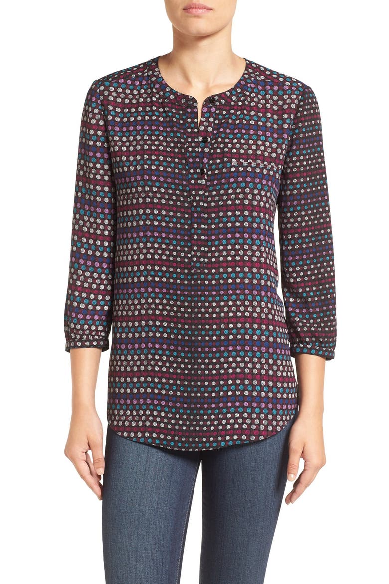 Henley Blouse, Main, color, FOX DOT RENAISSANCE PINK