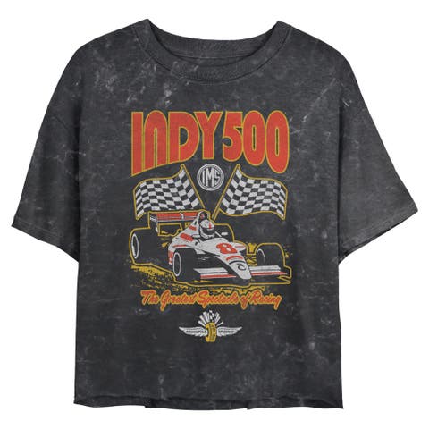 Junior's Indy 500 Greatest Racing Flags  Graphic T-Shirt