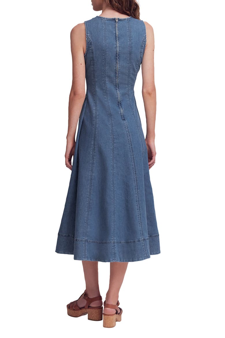 Annet Denim Midi Dress, Alternate, color, MID VINTAGE