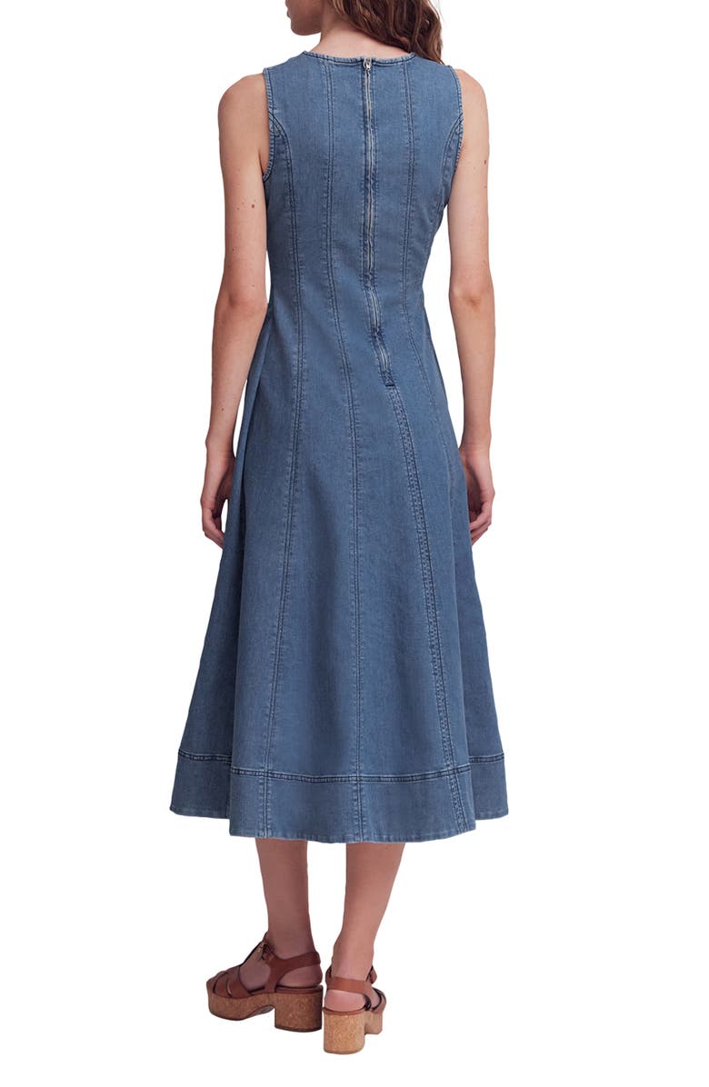 Boden Annet Denim Midi Dress, Alternate, color, Mid Vintage