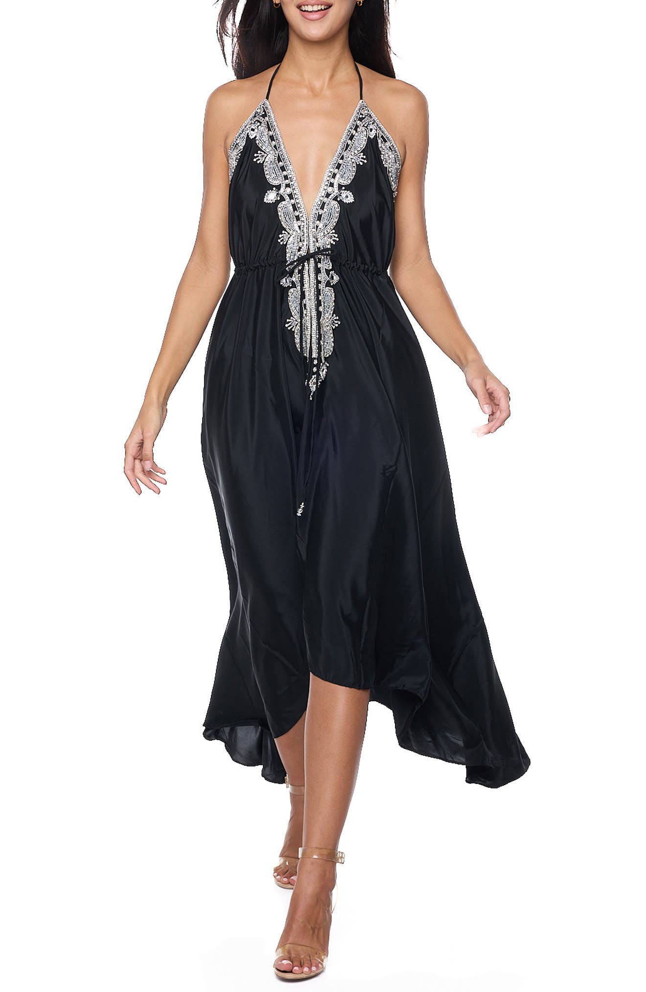 RANEES Embellished Halter Dress