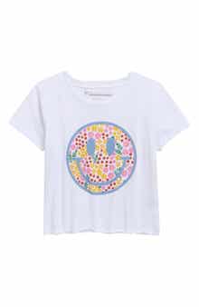 Prince Peter Kids' Bright Smiley Crop Graphic T-Shirt