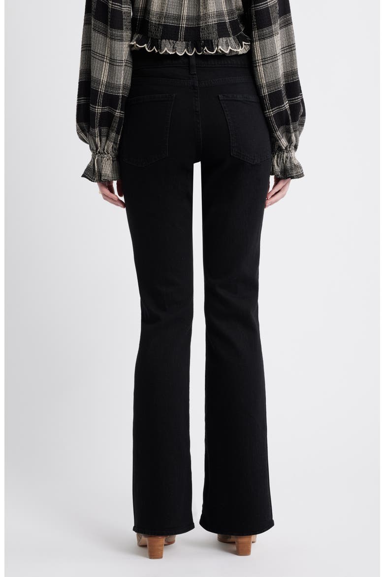 High Rise Flare Jeans, Alternate, color, BLACK RINSE