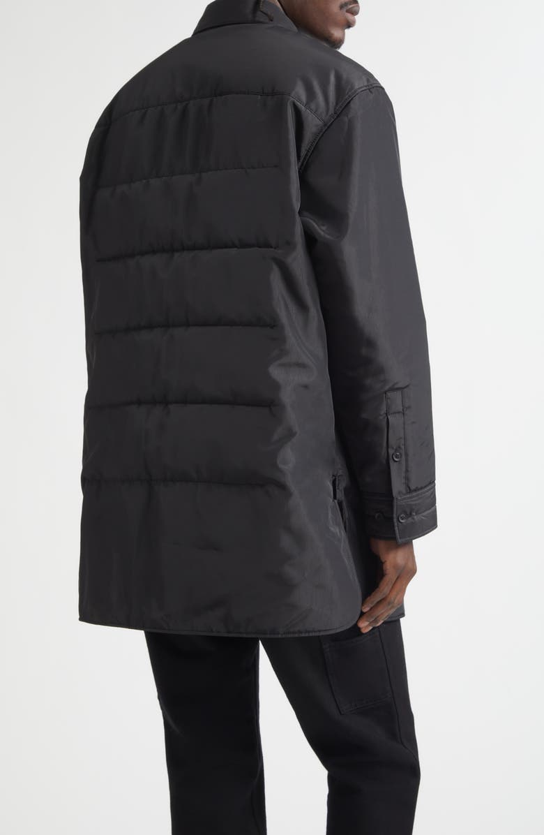 Yohji Yamamoto Tobacco Print Double Layer Padded Jacket, Alternate, color, Black