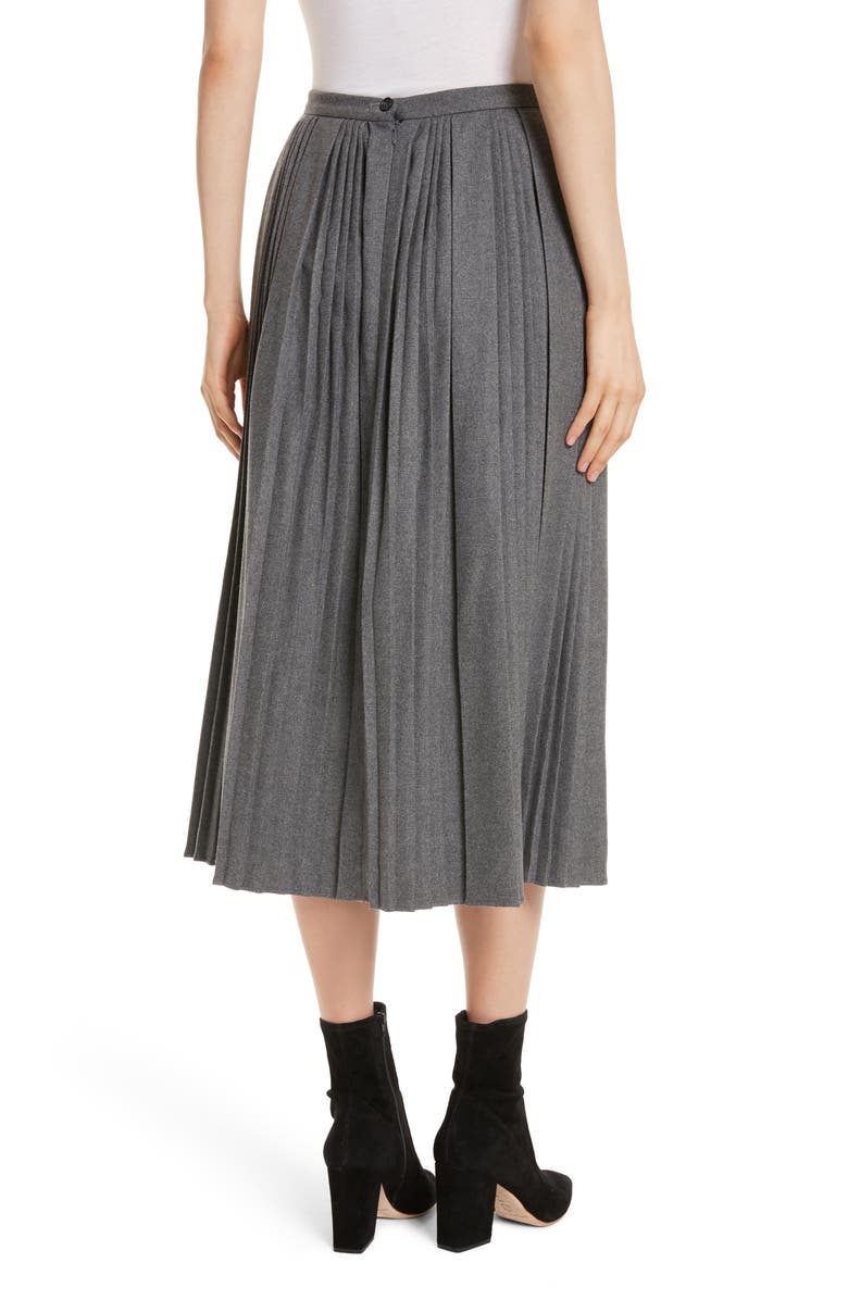 RED Valentino Stretch Flannel Skirt, Alternate, color,