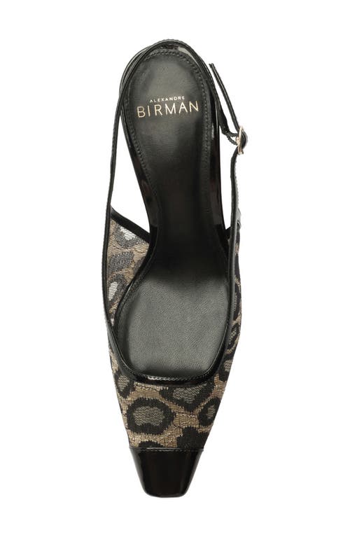 Alexandre Birman Olivia Animal-print Lace-leather Slingback Pumps In Black