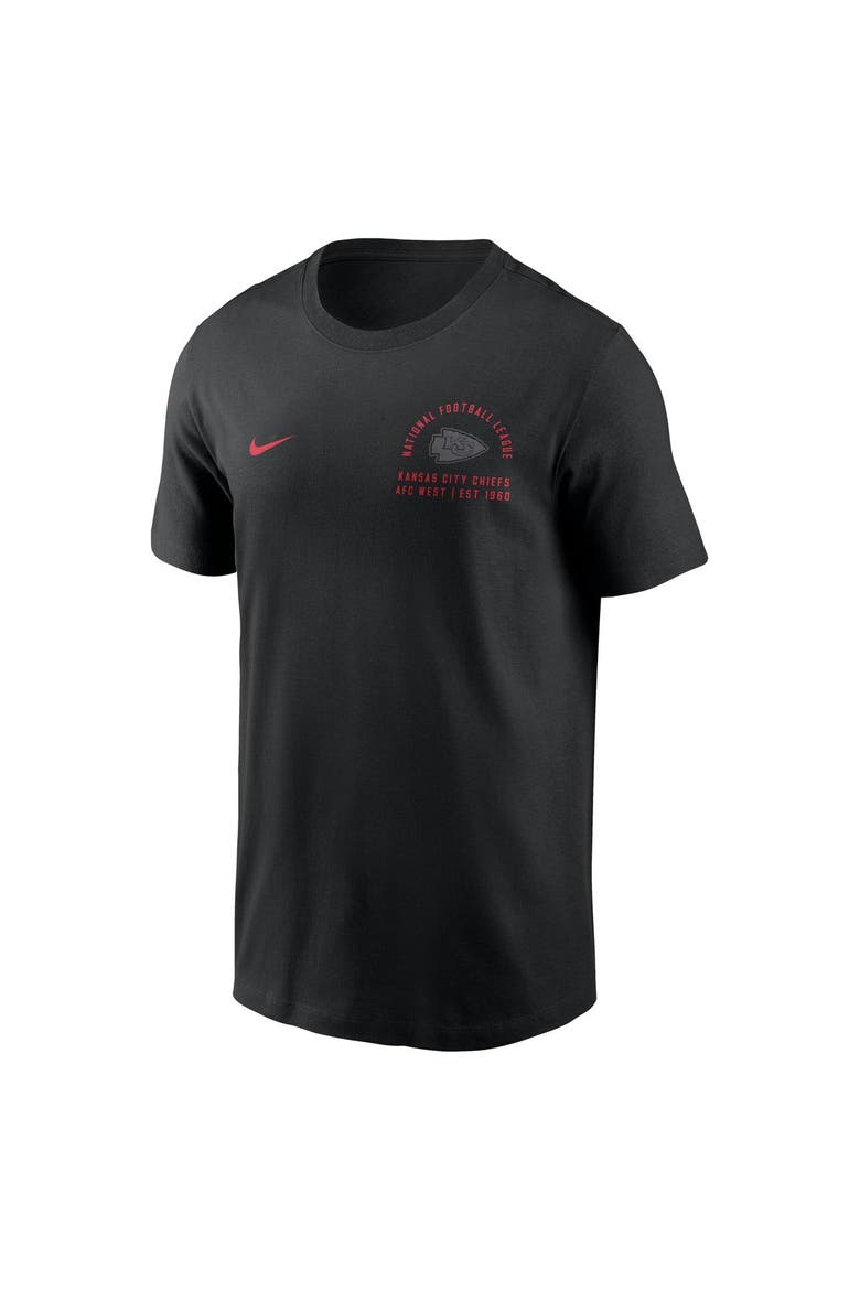 Men's Nike Black Kansas City Chiefs Split Logo T-Shirt, Alternate, color, Black