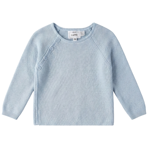 Boy Wrap Asymmetrical Button Decorative Stitching Cotton Knit Cardigan (Toddler, Little Kid & Big Kid)