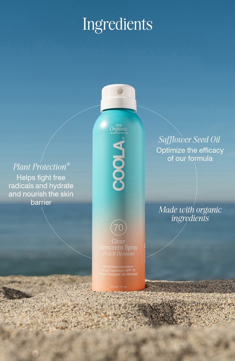 COOLA<sup>®</sup> Suncare Classic Sunscreen Spray Peach Blossom SPF 70, Alternate, color, 