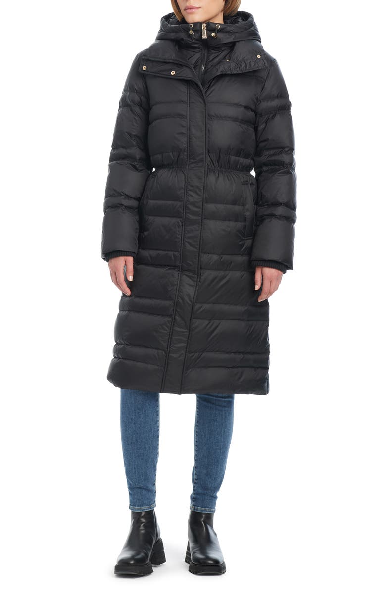Kate Spade New York quilted coat with bib, Main, color,