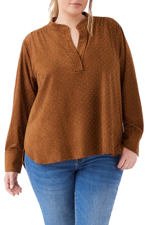 Embellished Half Placket Shirt
