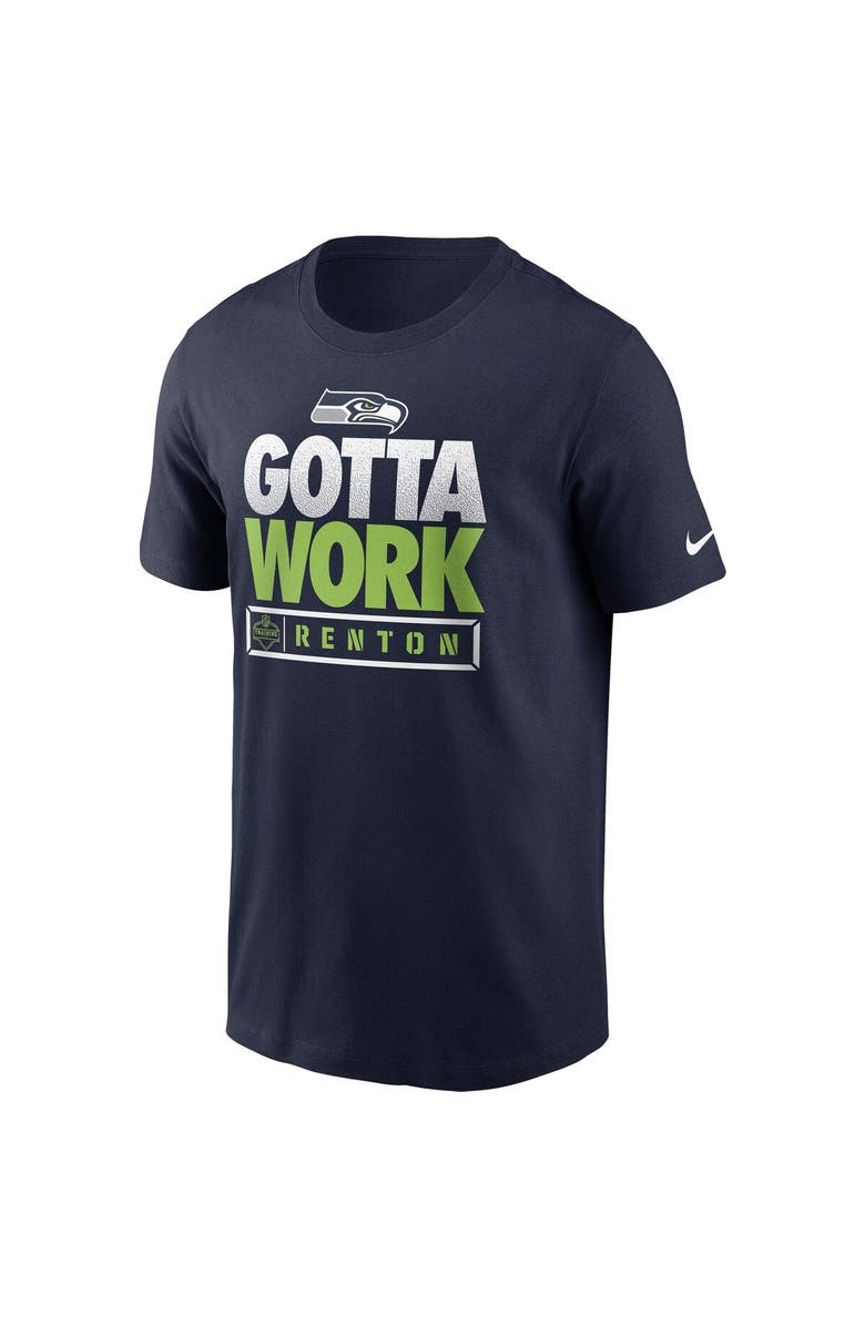 Nike Men's Nike College Navy Seattle Seahawks 2021 NFL Training Camp Gotta Work T-Shirt, Alternate, color,