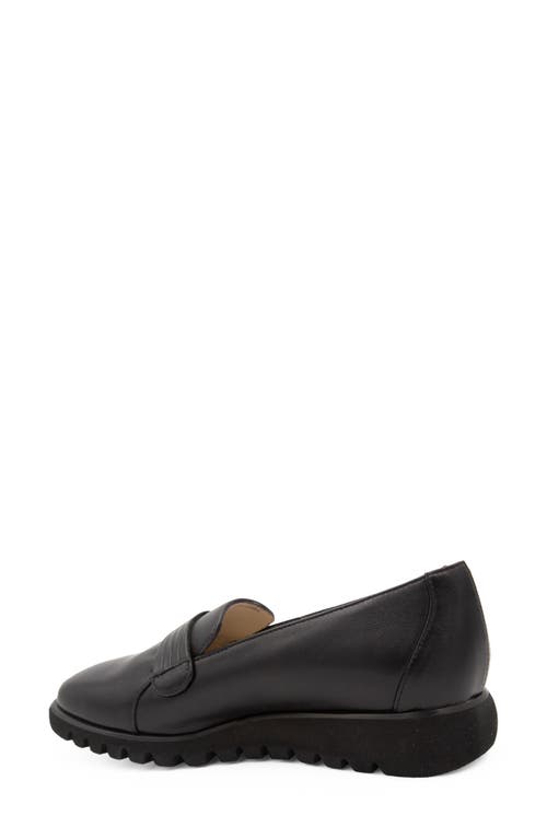 Amalfi By Rangoni Embrezza Wedge Loafer In Black Parmasoft