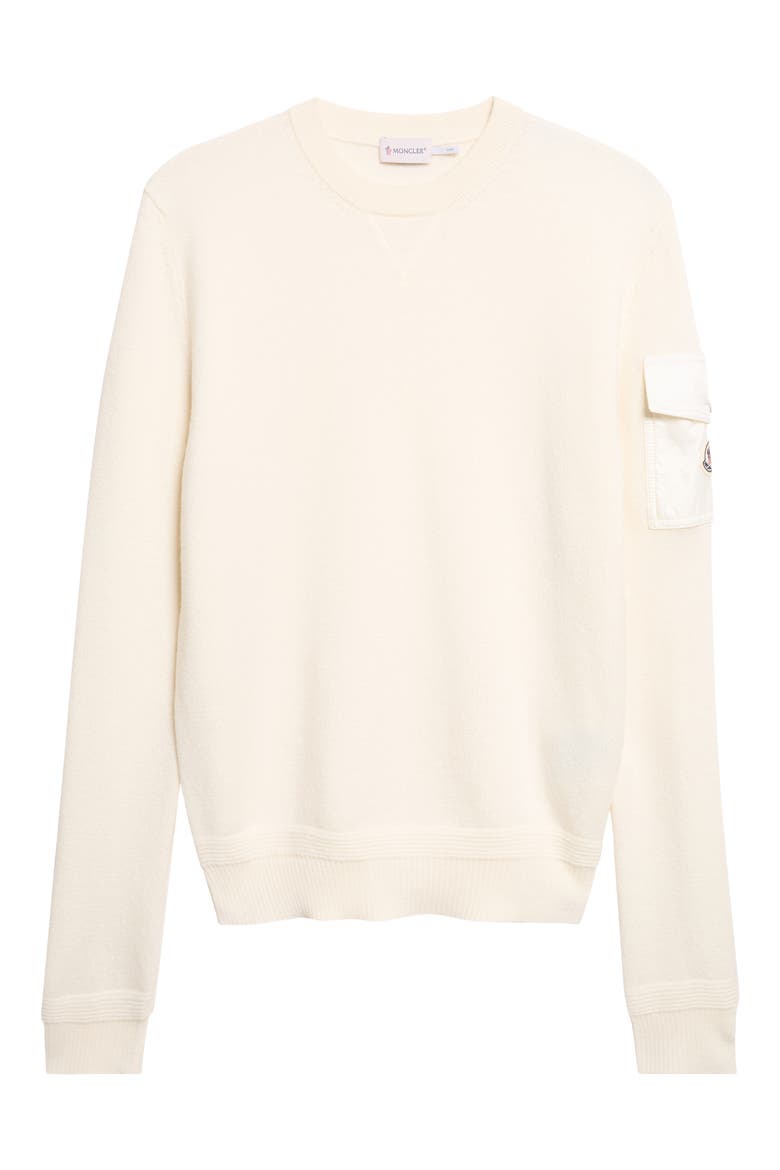 Wool Crewneck Sweater, Alternate, color, SILK WHITE