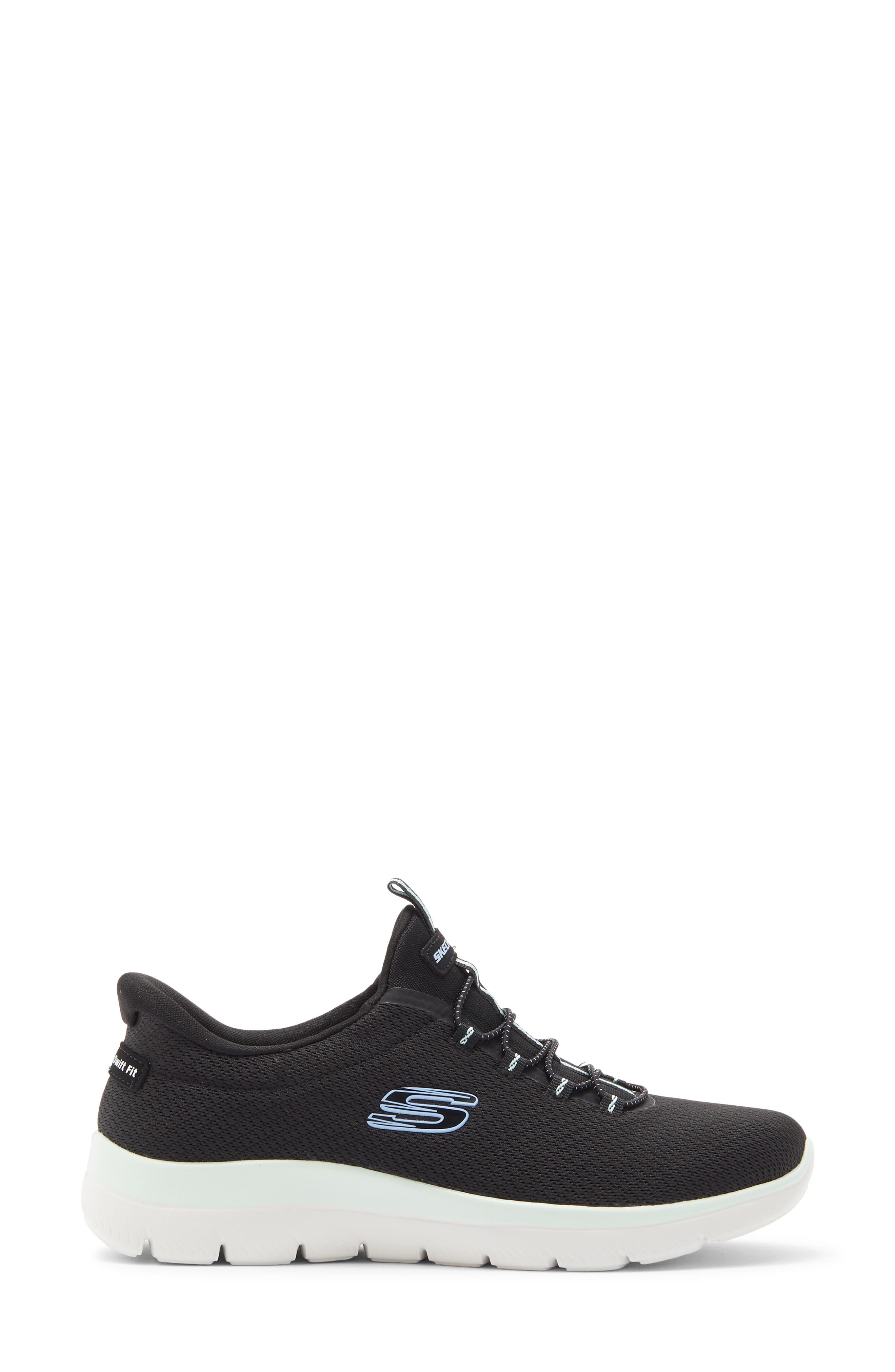 SKECHERS Summits Swift Step Sneaker, Alternate, color, Black/ Teal
