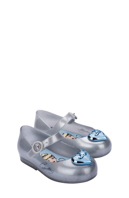 Mini Melissa Mini Sweet Love Disney Princess Mary Jane Flat in Silver 