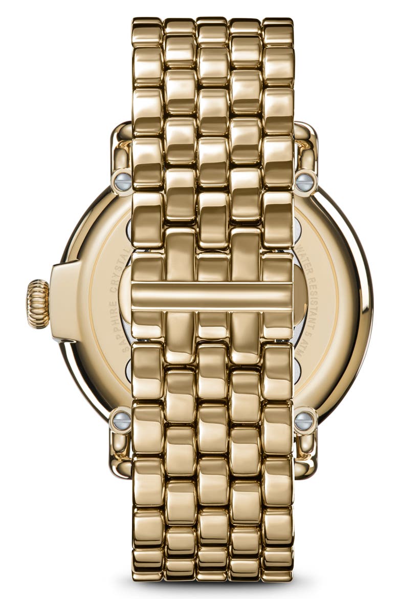 The Runwell Moon Phase Bracelet Watch, 41mm, Alternate, color, WHITE
