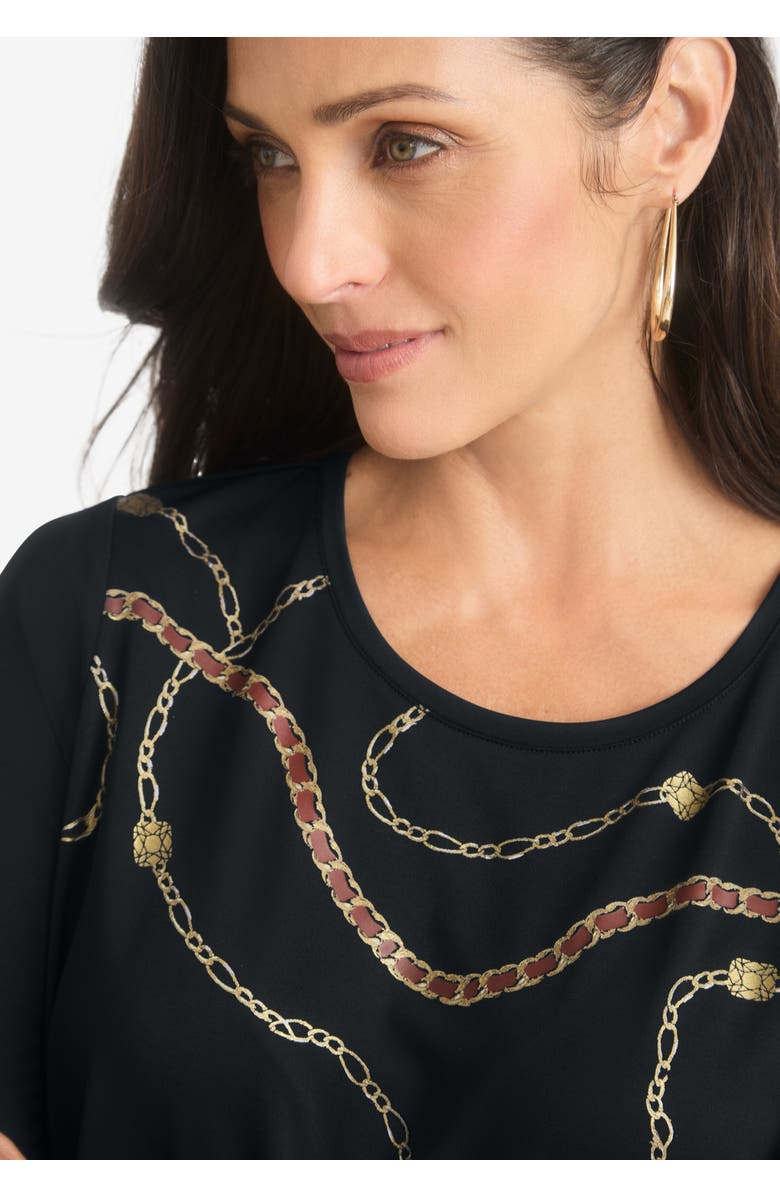 Jessica London 2-Piece Stretch Knit Mega Swing Set, Alternate, color, Black Ivory Glen Plaid