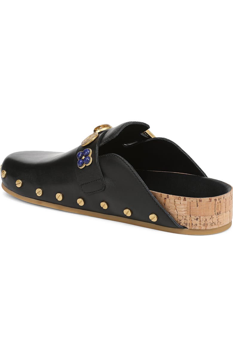 Veronica Beard Fern Charm Clog, Alternate, color, Black