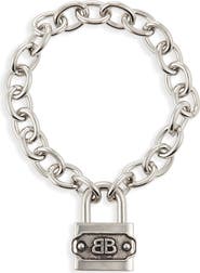 Balenciaga BB Padlock Bracelet